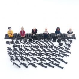 PUBG minifigura készlet rengeteg fegyverrel és kiegészítővel