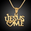 Jesus Love Me medálos nyaklánc - arany színben