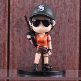 PUBG minifigura - női karakter fekete baseball sapkában figura