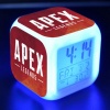 Apex éjjeli lámpa órával - piros logo színben